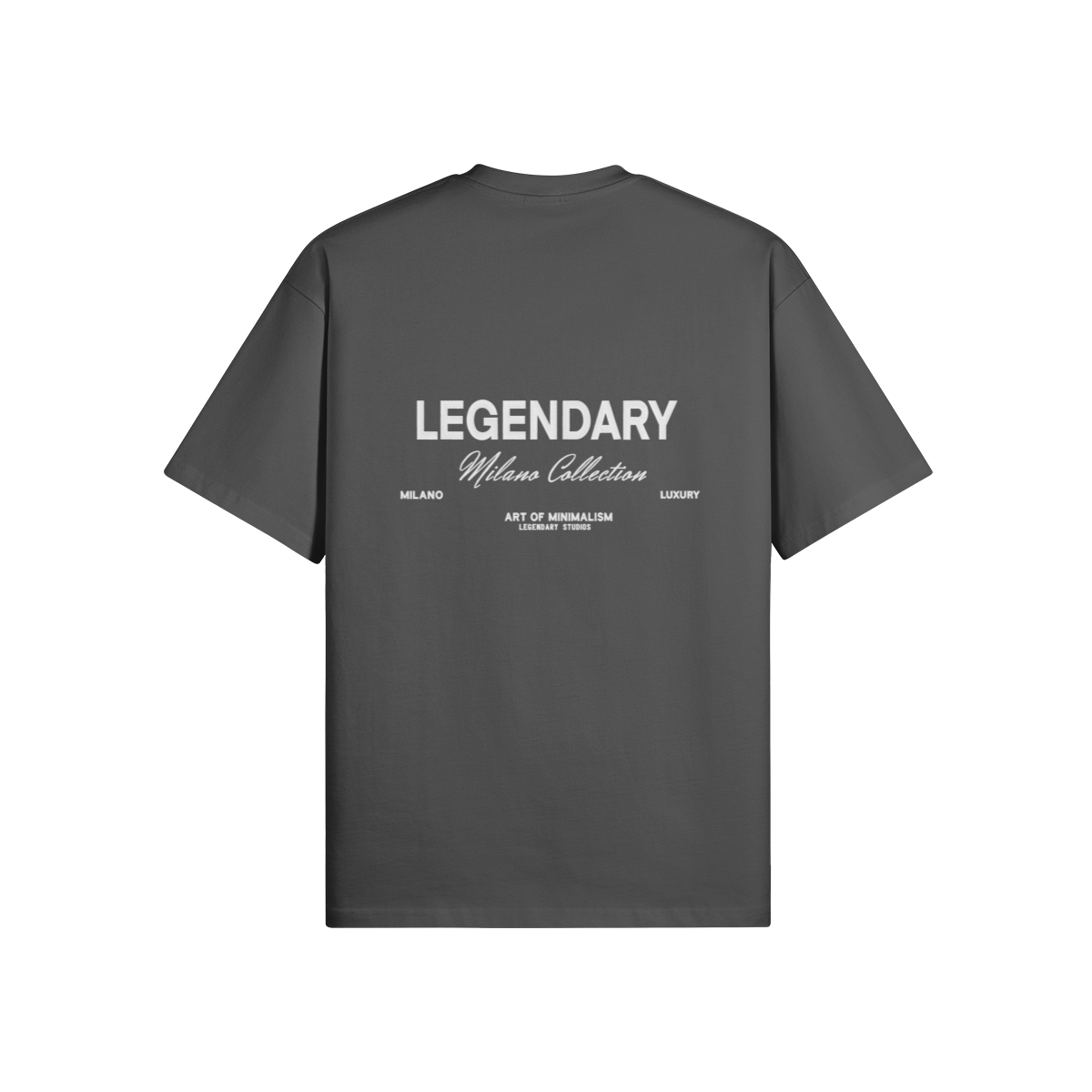 GRAPHITE GRAY 'MILANO' LUXURY LABEL TEE