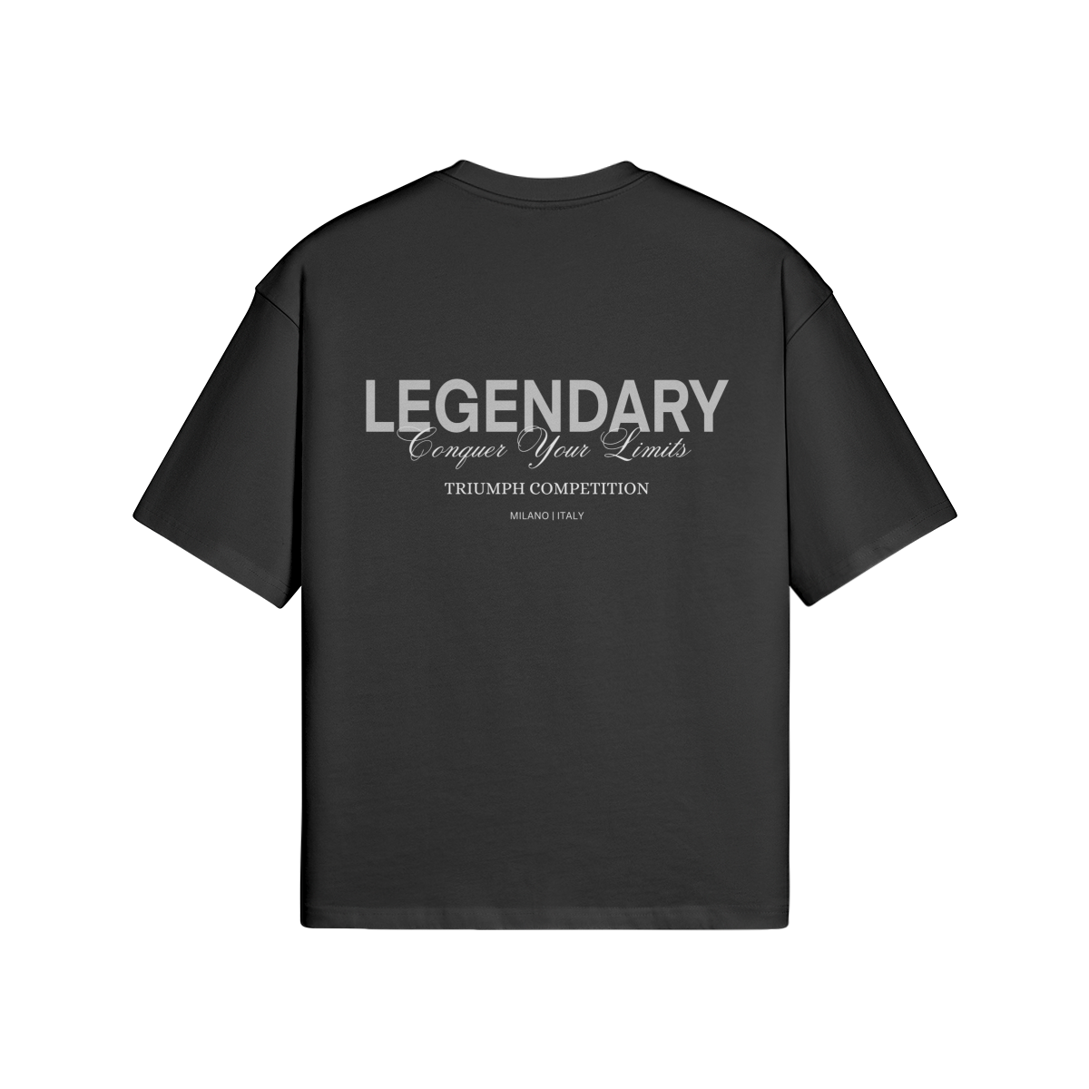 SABLE BLACK 'TRIUMPH COMPETITION' BOXY TEE