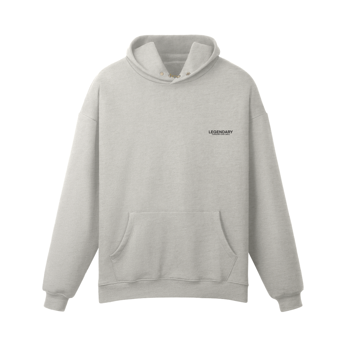 HEATHER GREY CYL STAPLE SNAP HOODIE