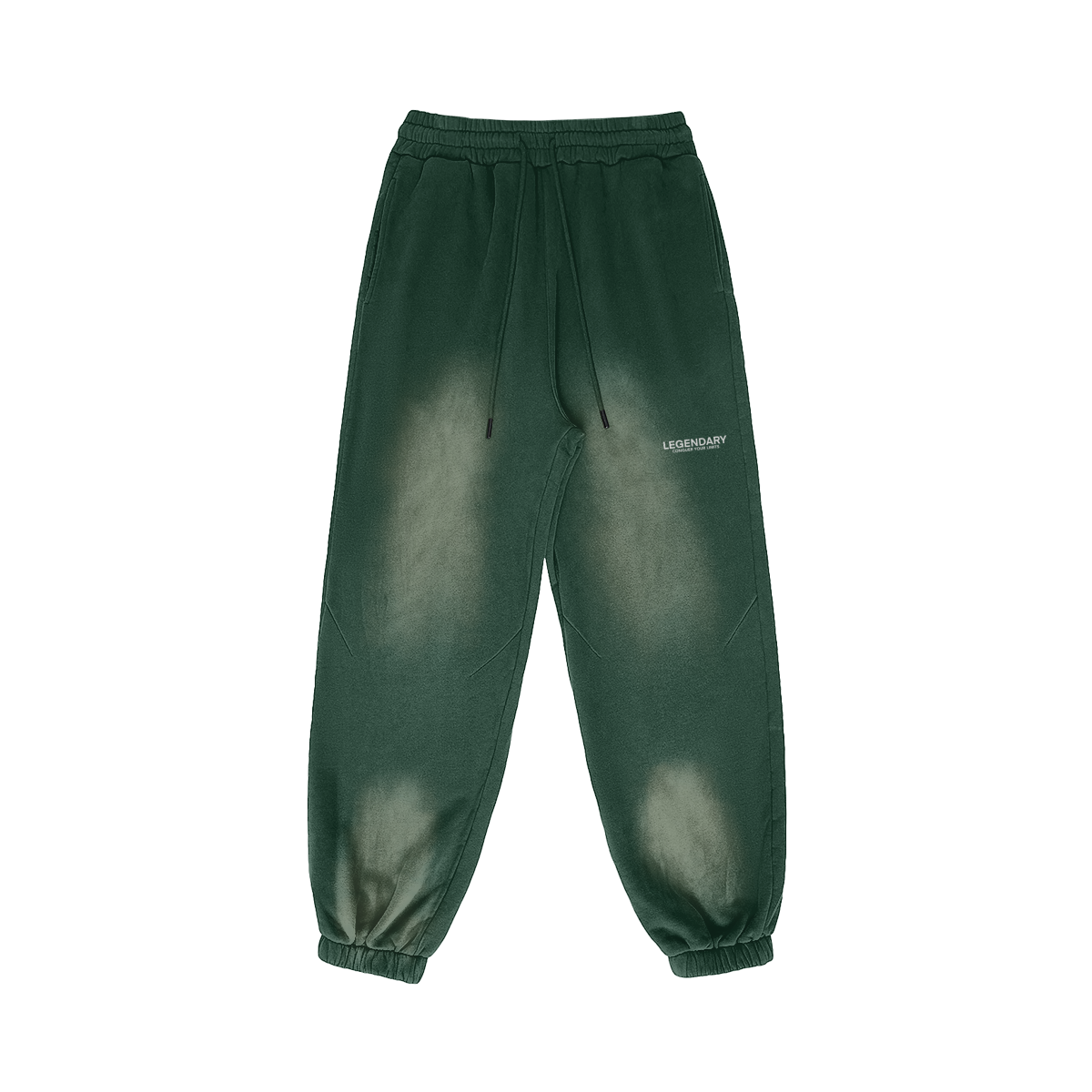 MALACHITE GREEN FADED BAGGY SWEATPANTS