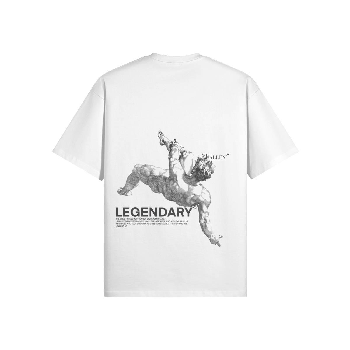 WHITE "FALLEN" T-SHIRT