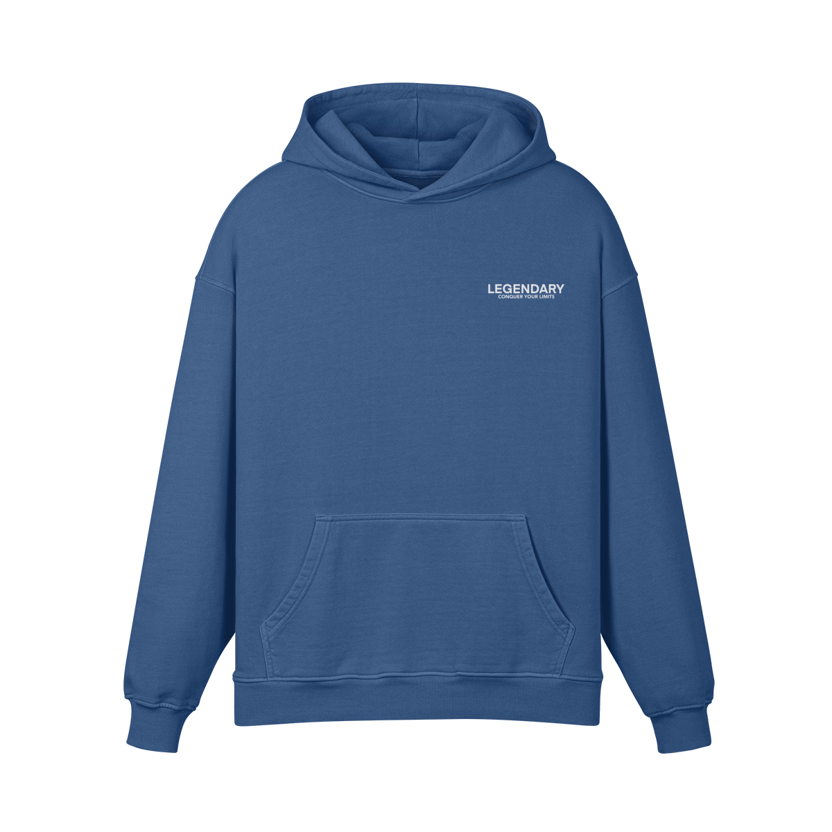 KASHMIR BLUE STAPLE OVERSIZED HOODIE