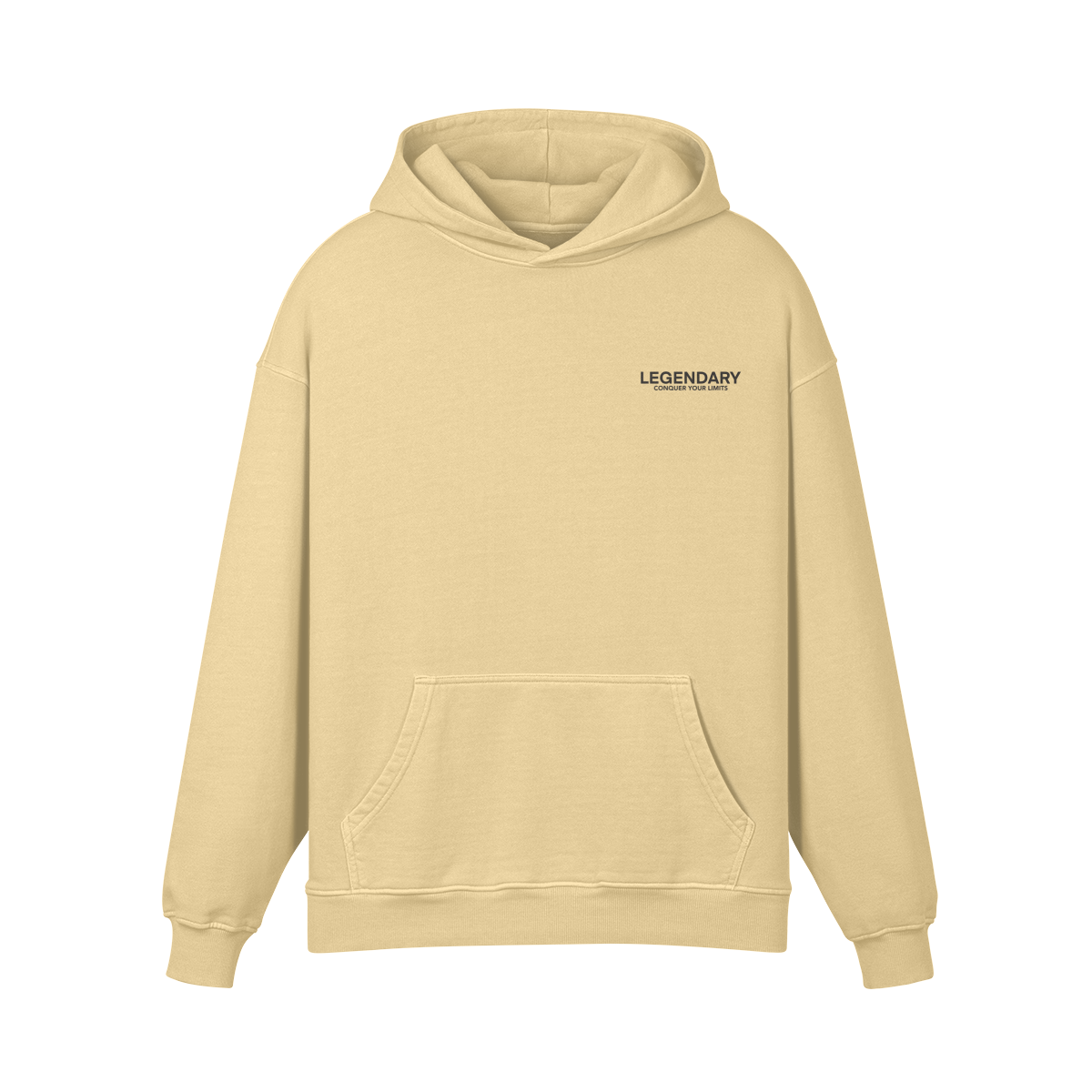 BEIGE STAPLE OVERSIZED HOODIE