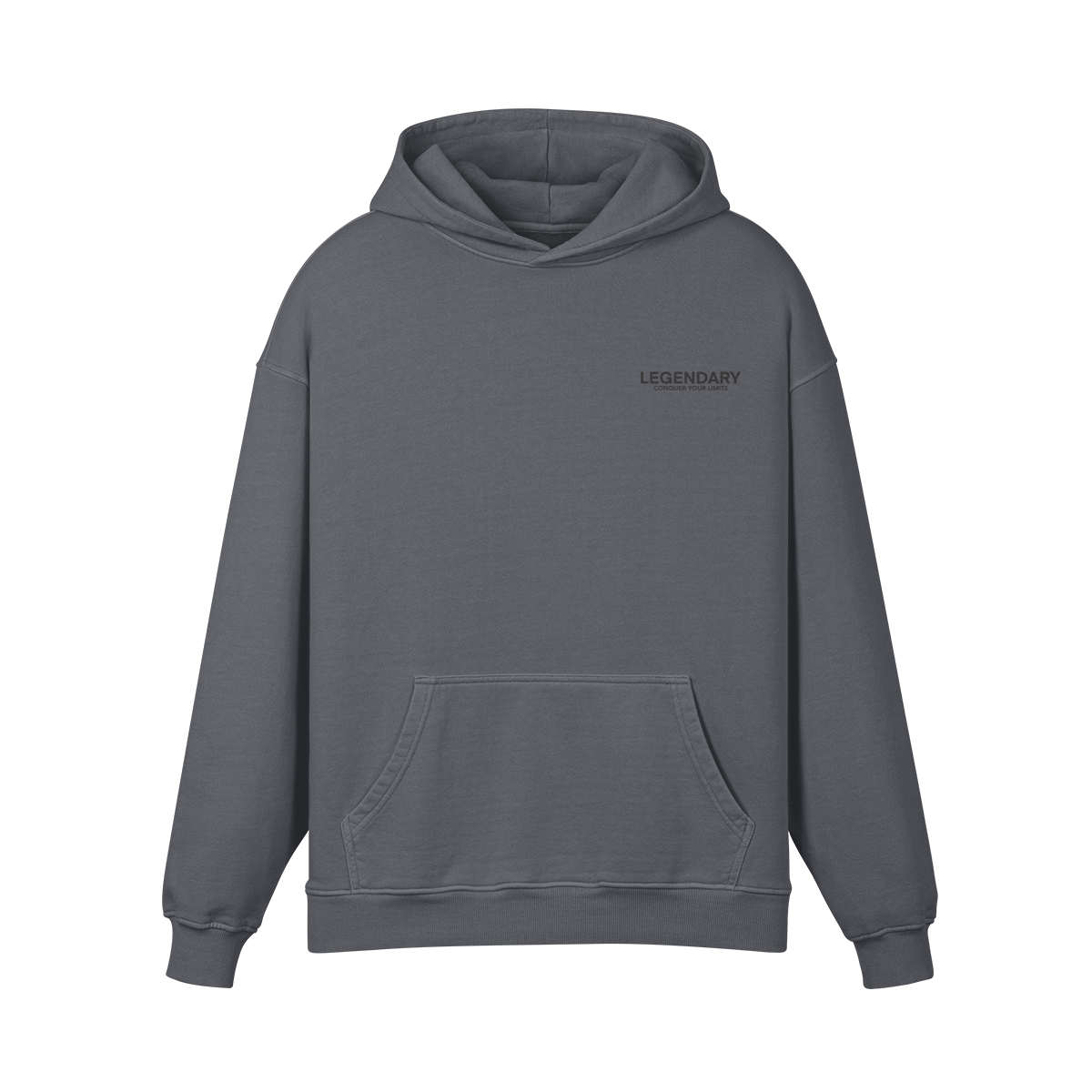 CARBON GRAY STAPLE OVERSIZED HOODIE